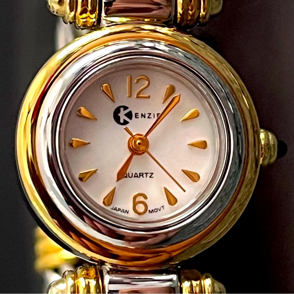 Kenzie Two Tone Rope Hinged Bracelet Dress Watch